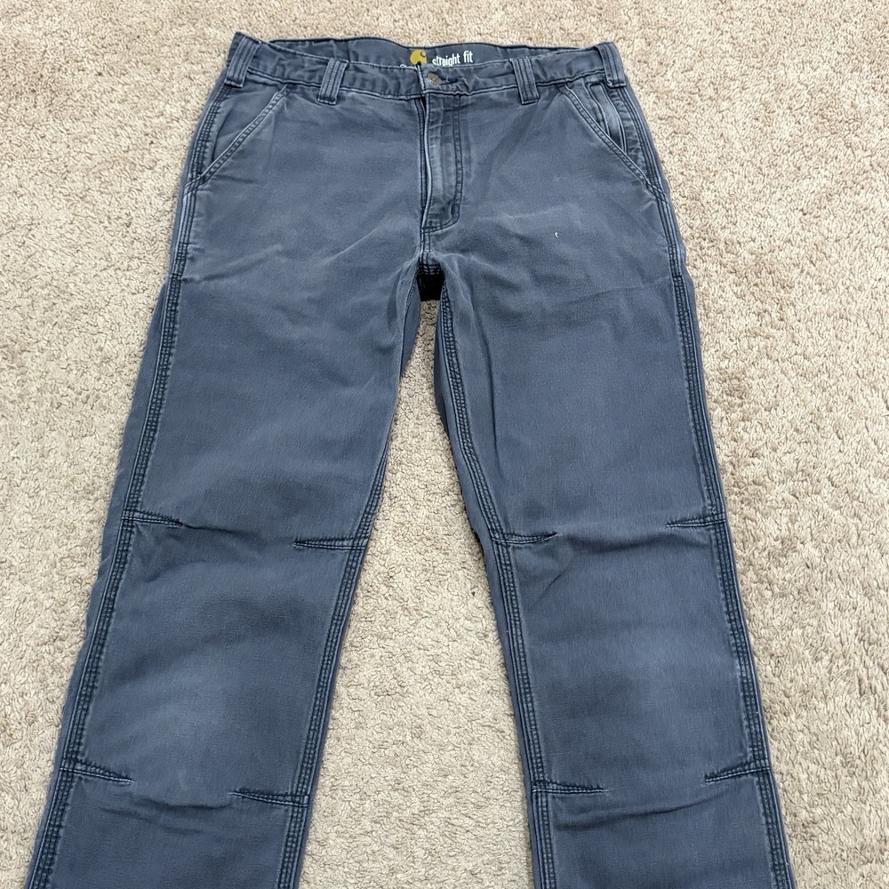 Carhartt Carpenter Pants Men's 32x33 Gray Workwear Straight Fit 102821-029 - Picture 3 of 8